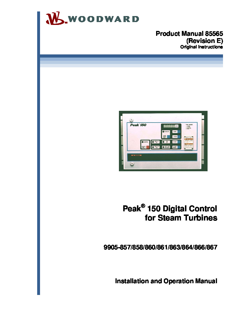 First Page Image of 9905-867 Peak 150 Manual.pdf